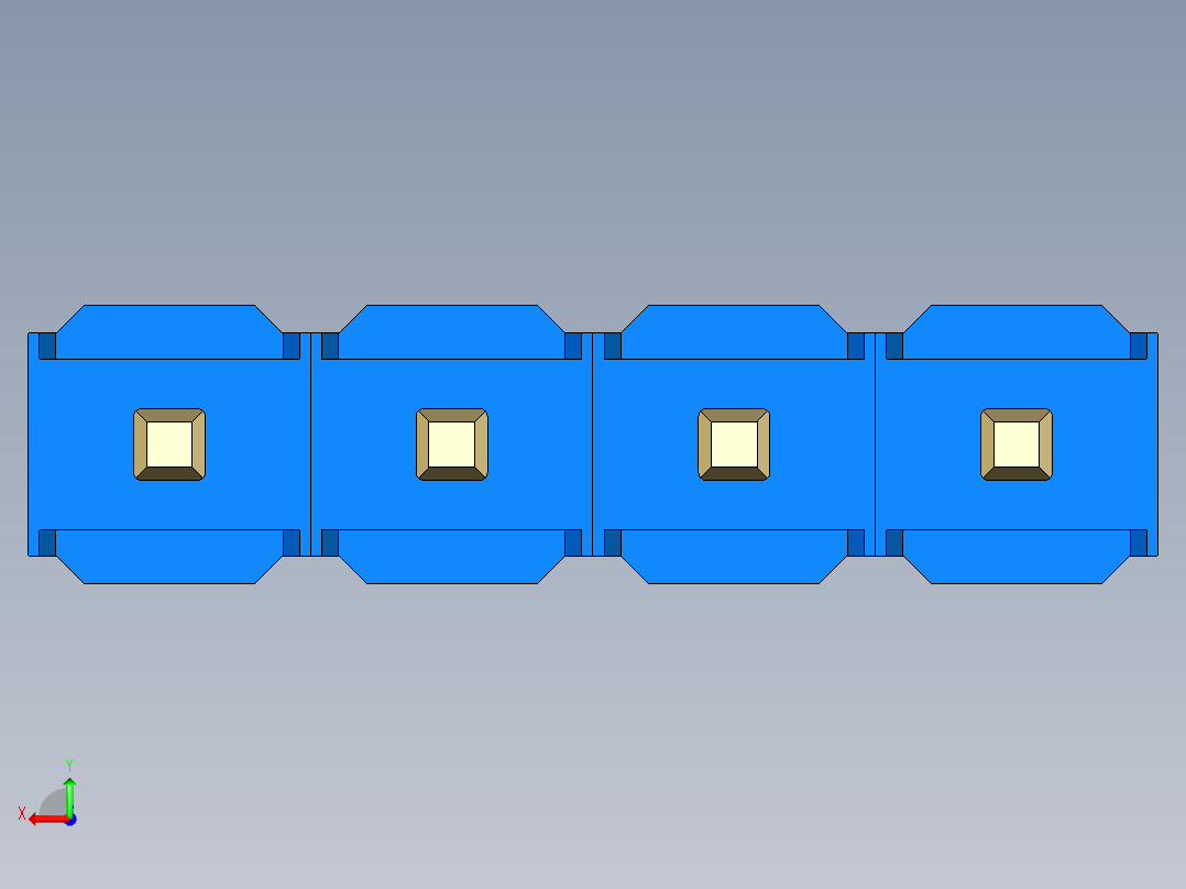 彩色公头100mil（2.54mm）系列-DS1021_blue_1x04p_100mil_Type5_rev1.0后视图