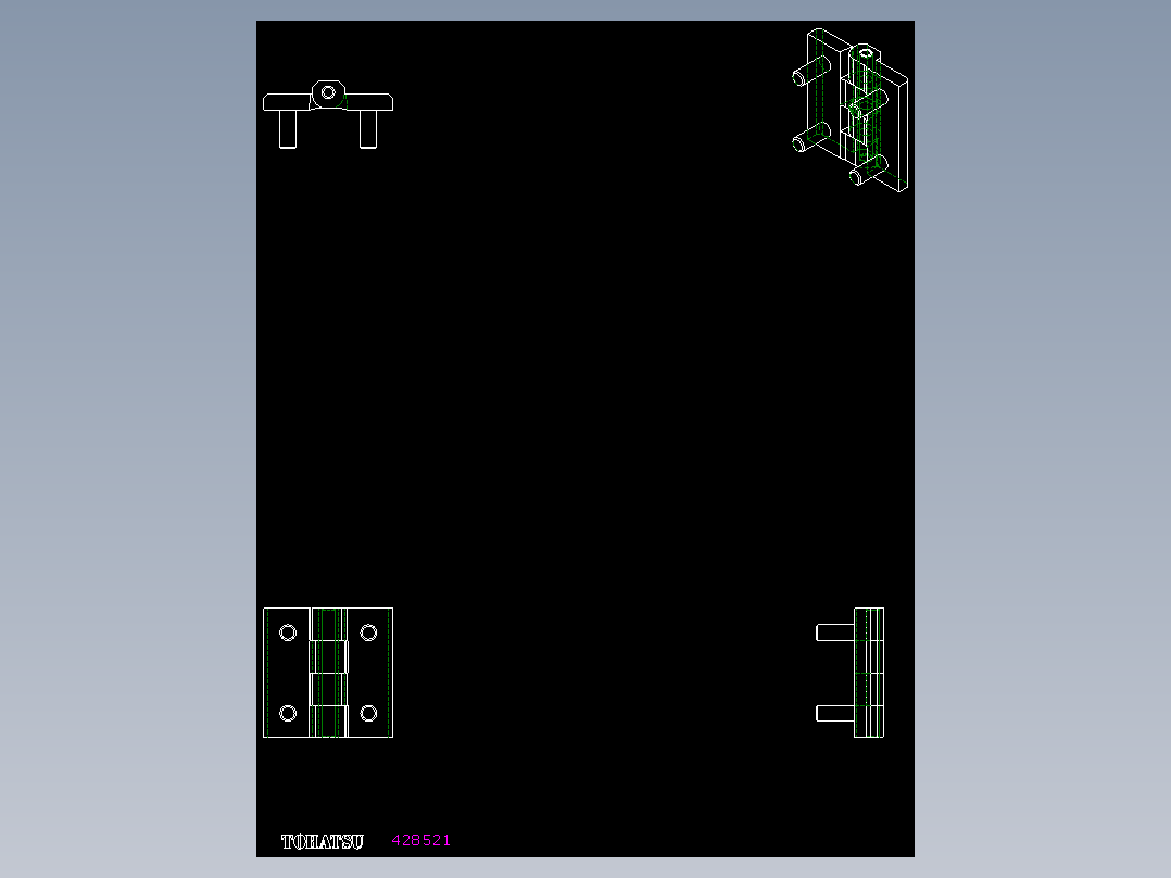 鋅合金鉸鏈CMM-2D多系列多零件图纸模型