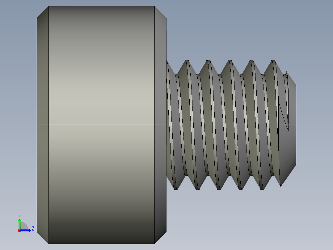 M3 x 0.5mm Thread 3mm LONG SOCKET HEAD CAP SCREW.STEP左视图