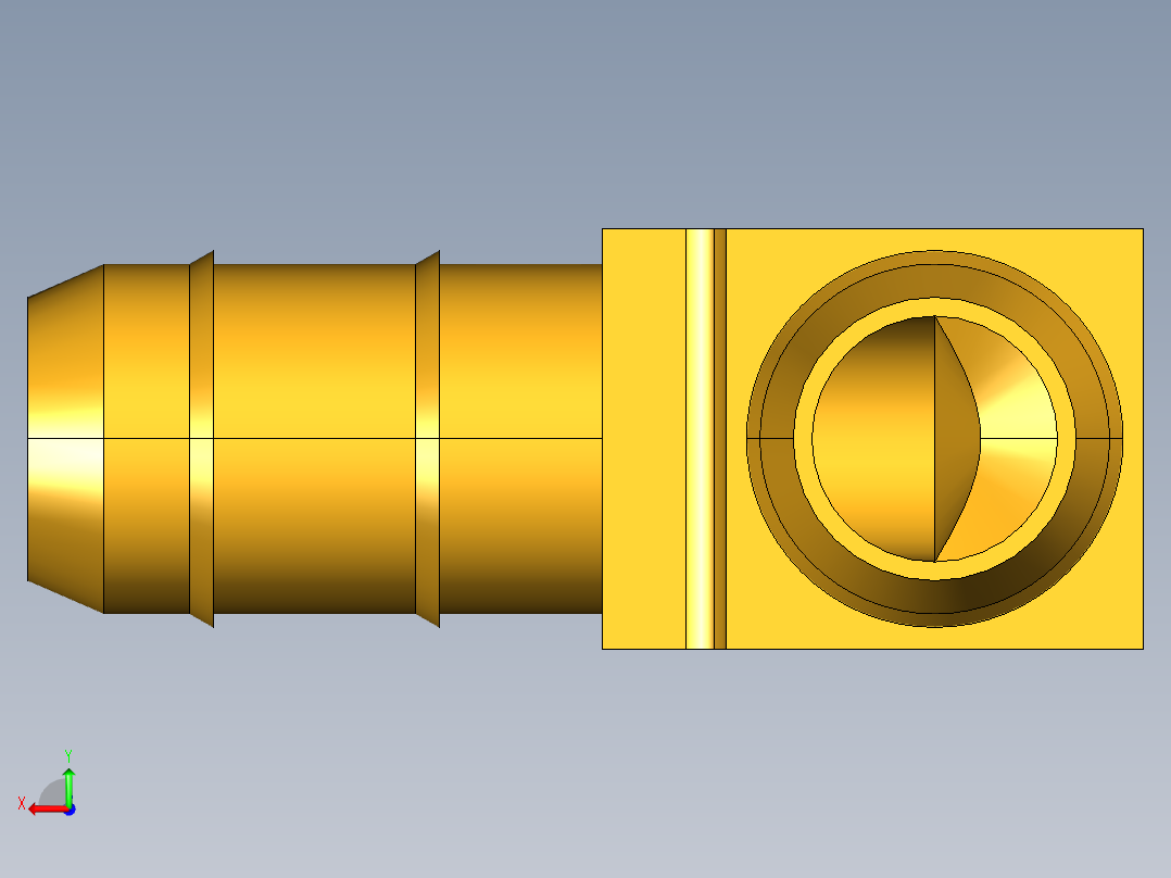 工业通用螺蚊管倒齿式工业硬管接头Union Elbow 225-6-6后视图