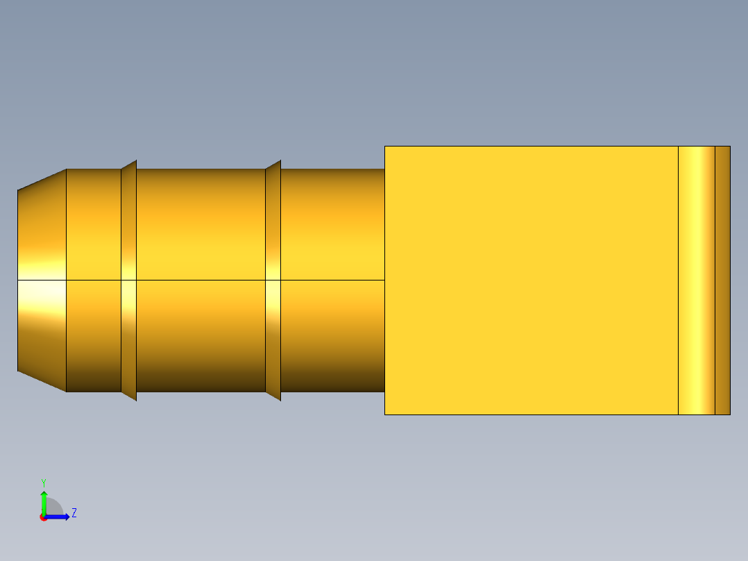 工业通用螺蚊管倒齿式工业硬管接头Union Elbow 225-6-6左视图