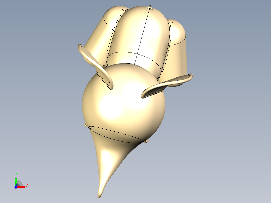 可爱大象雕像前视图