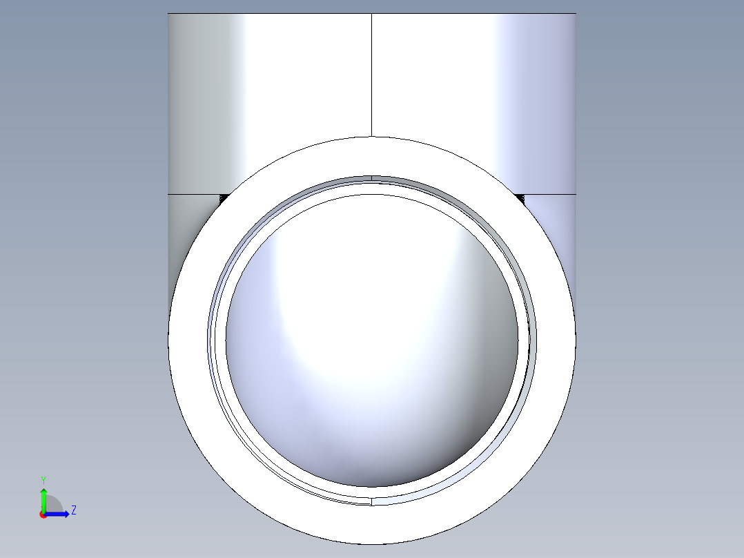 聚氯乙烯配件07-Sch80_90Elbow_FPTxFPT_808-030_3in左视图