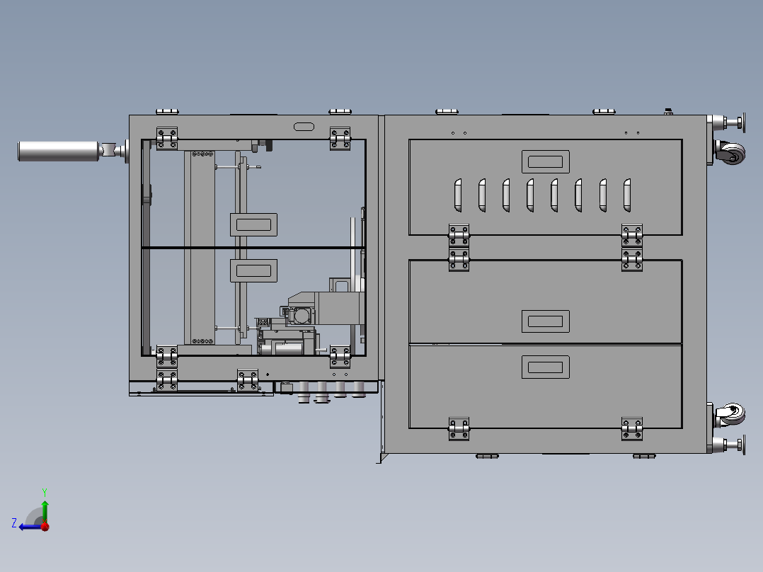 多工位摄像头测试机台右视图