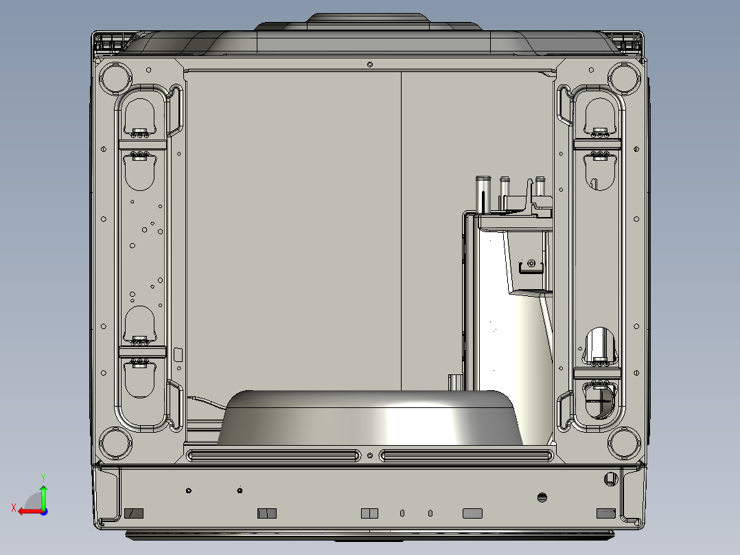 滚筒洗衣机外壳后视图