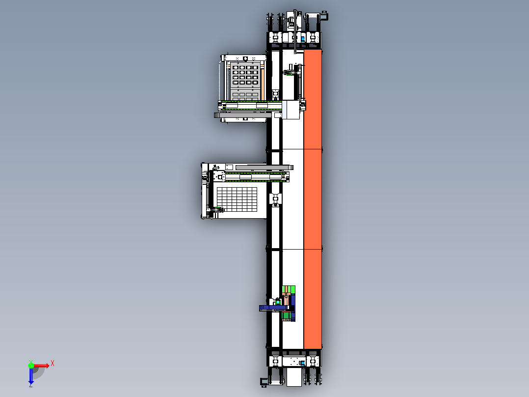 PCB自动上料注胶烘干线sw21可编辑俯视图