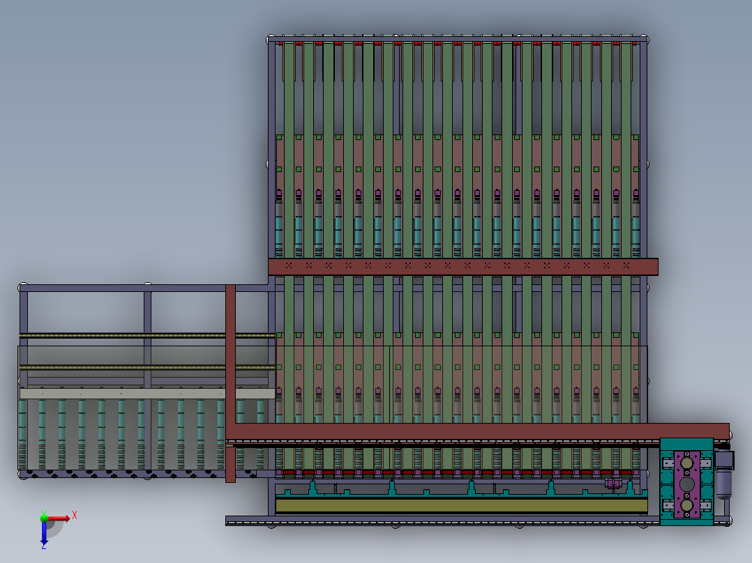 大理石磨边沾边流水线sw16可编辑俯视图