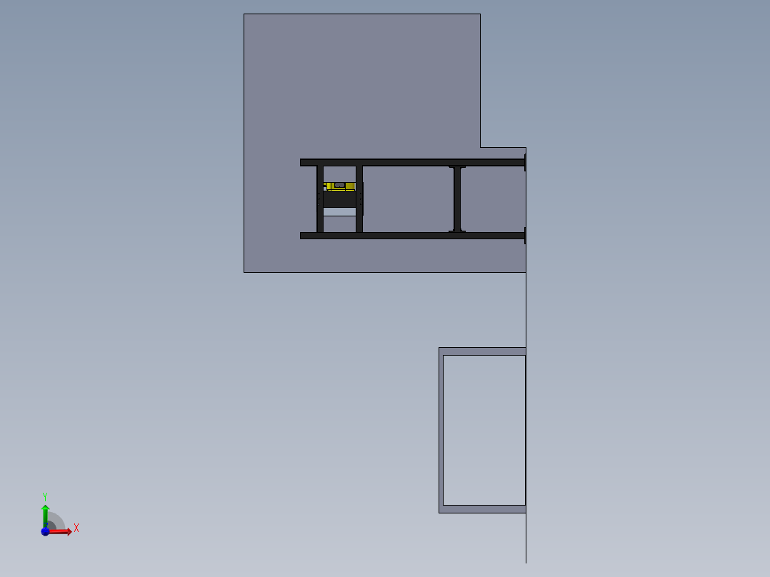 机器人喷涂工作站sw21前视图