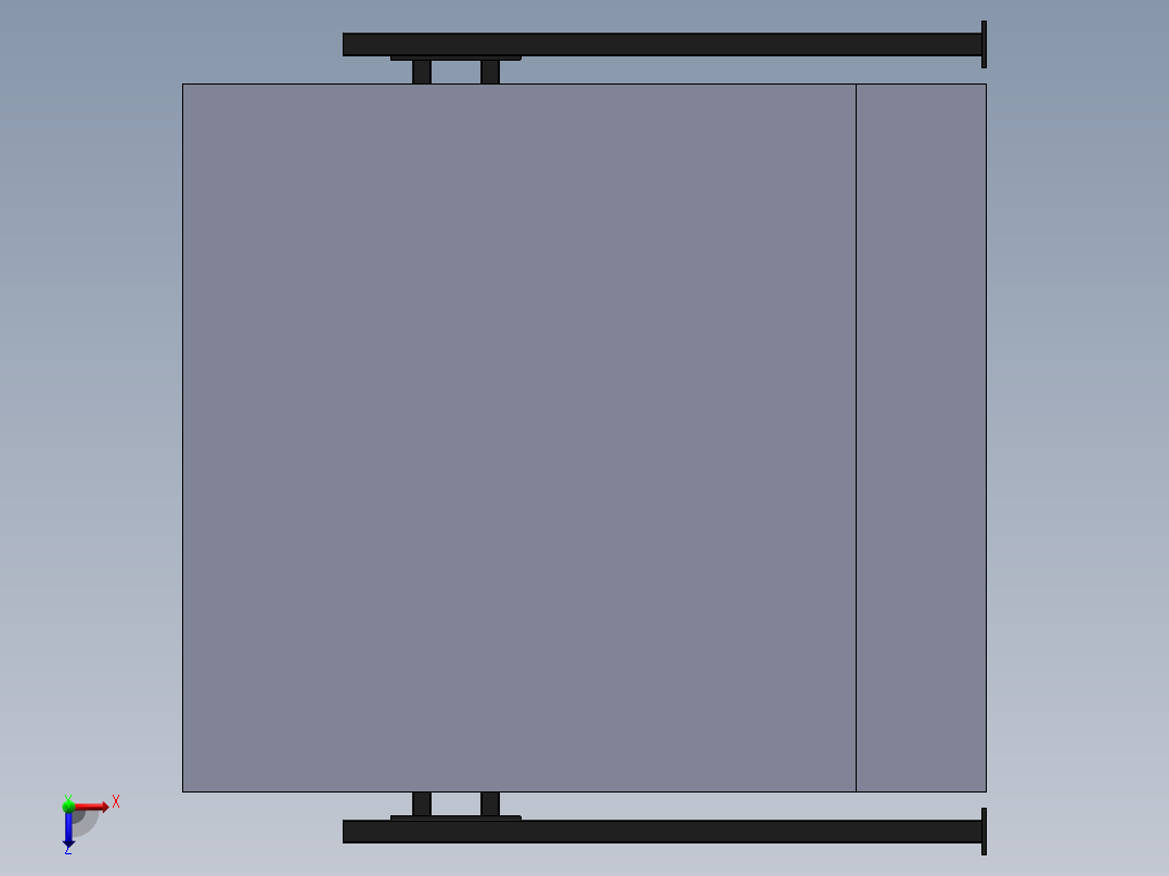 机器人喷涂工作站sw21俯视图