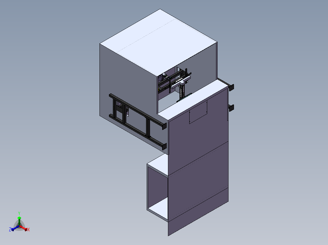 机器人喷涂工作站sw21正等轴测图
