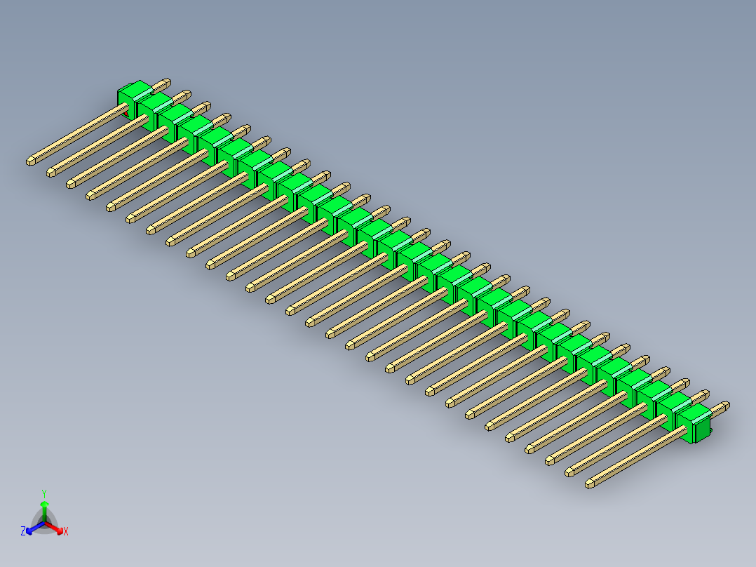彩色公头100mil（2.54mm）系列-DS1021_green_1x29p_100mil_Type5_rev1.0