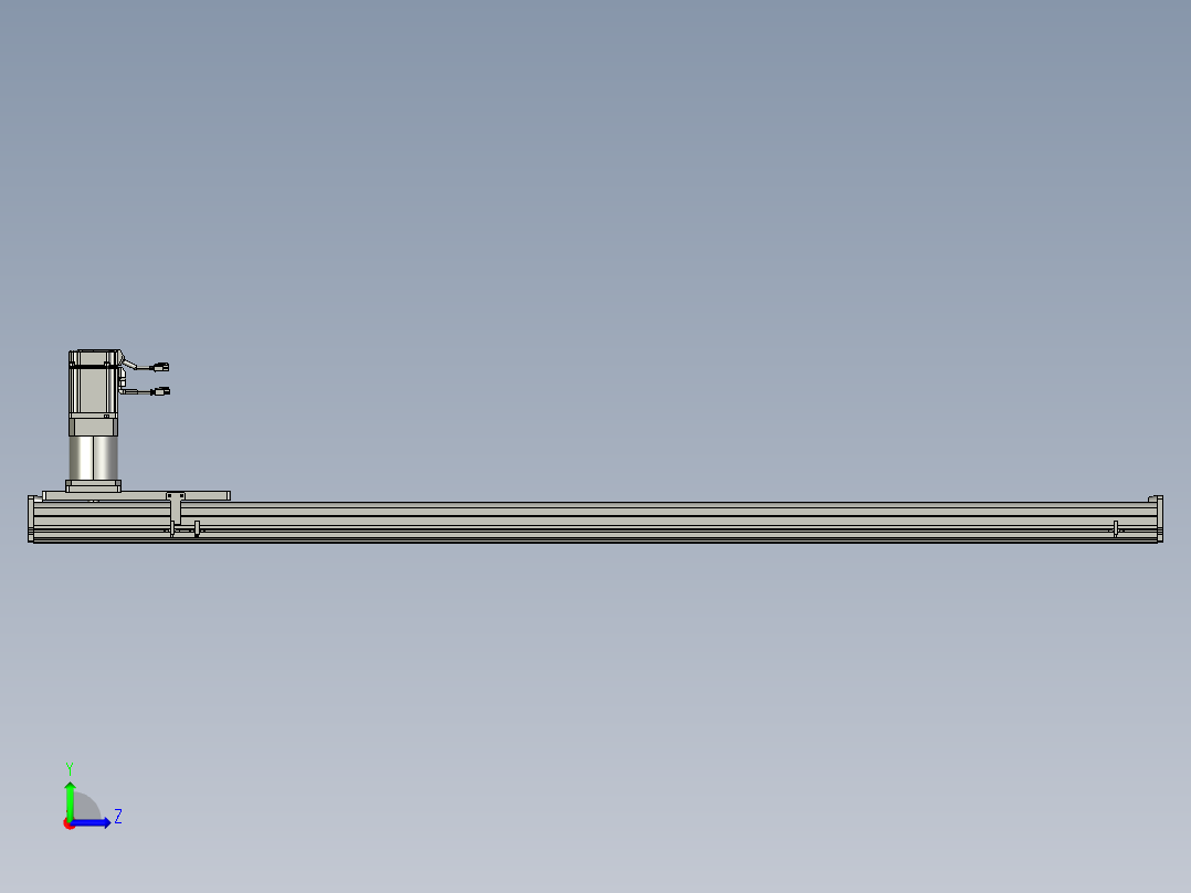 东锦齿条传动DH175G-L167-S1500-BU-减速机+750W左视图
