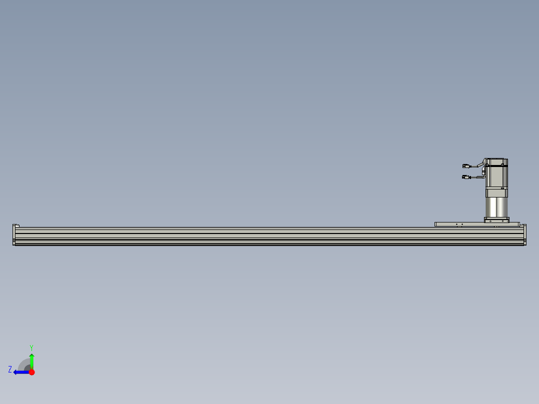 东锦齿条传动DH175G-L167-S1500-BU-减速机+750W右视图