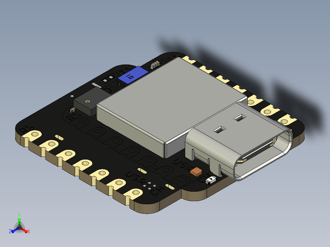 Nrf52840开发板正等轴测图