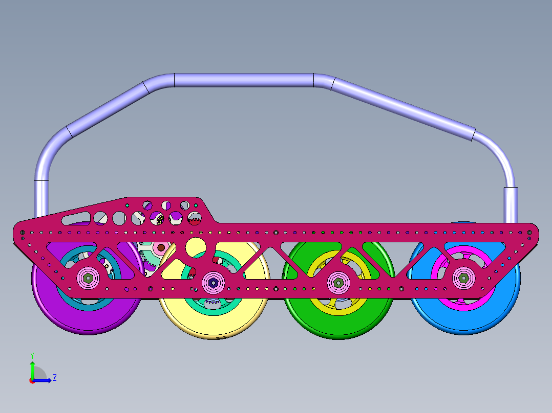 全电动前移转向平台左视图