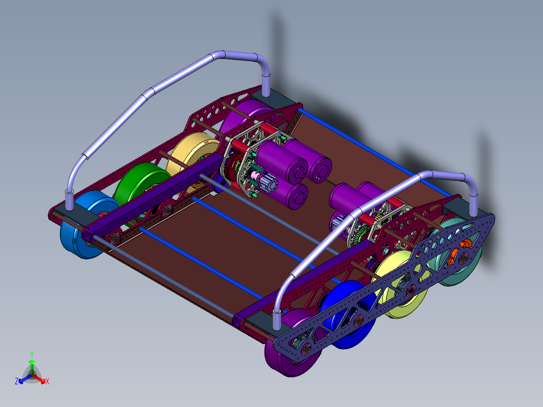全电动前移转向平台正等轴测图
