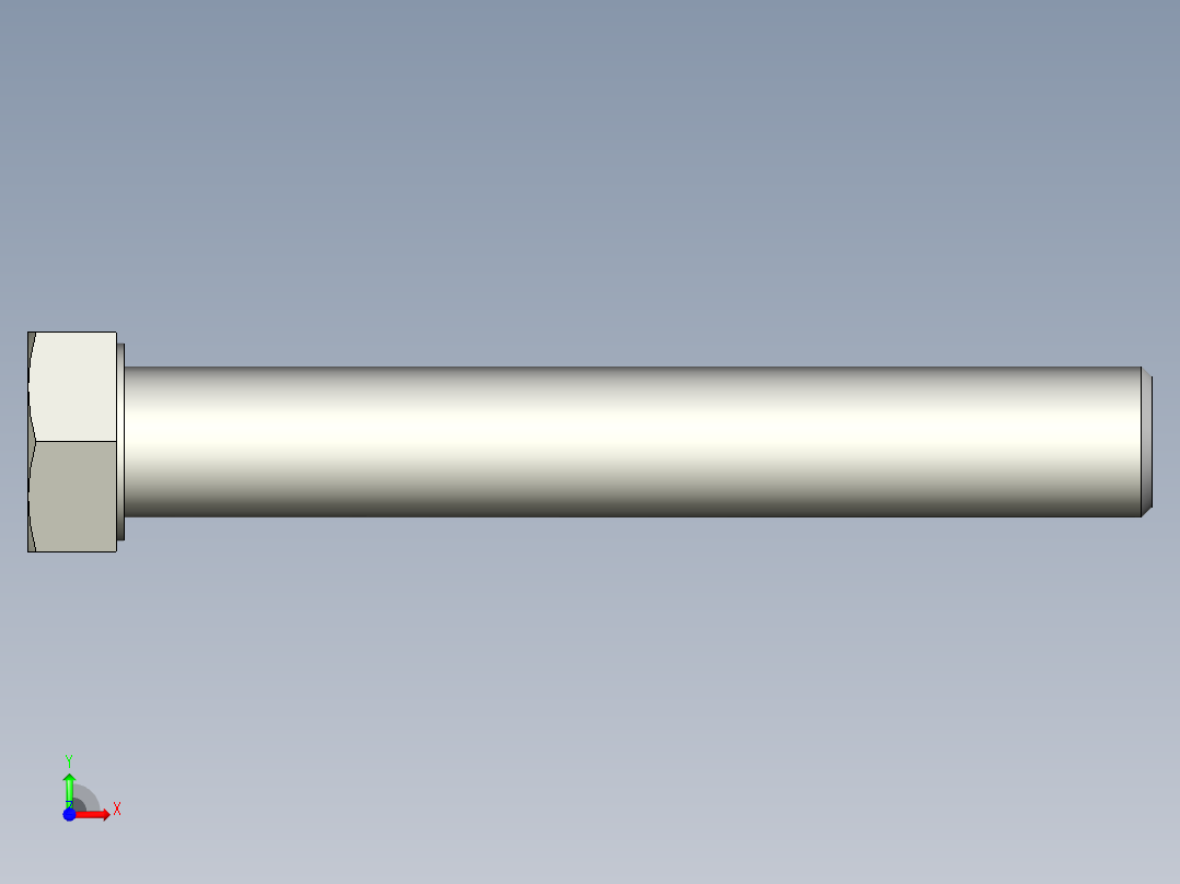 螺钉-DIN_931-M22x2.5x150_32.stp前视图