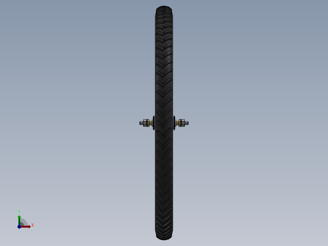 轮式自行车前视图