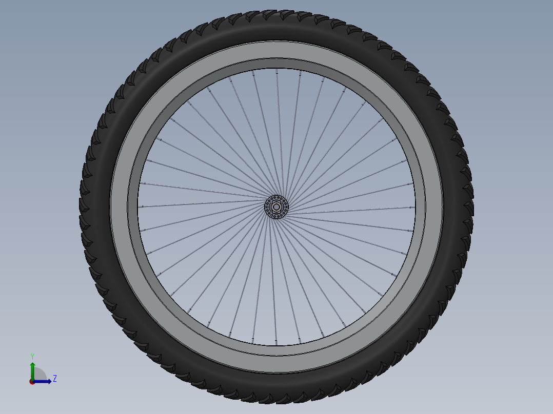 轮式自行车左视图