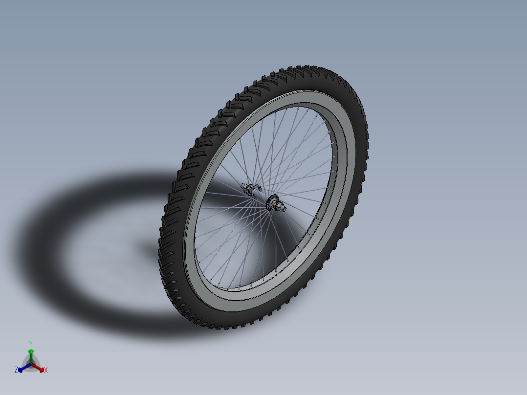 轮式自行车正等轴测图