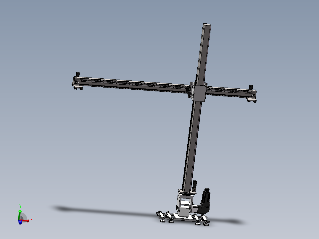 齿轮齿条龙门<span style='color: red'>机器人</span>3d图纸 SW设计机械臂3D 5轴桁架机械手3d模型