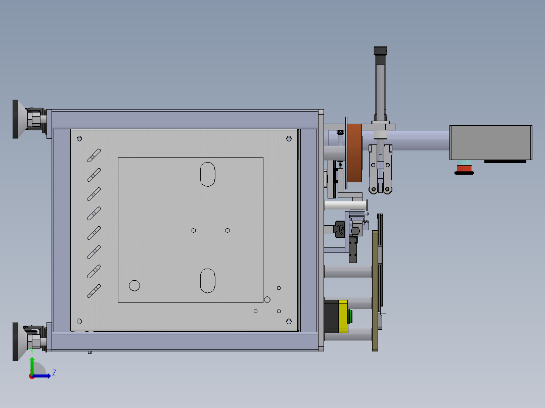 锂电池贴胶带机左视图