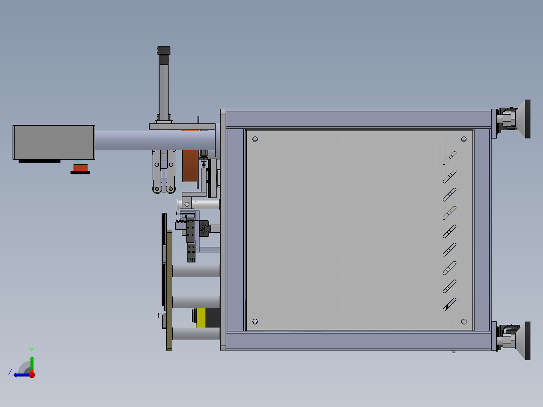 锂电池贴胶带机右视图