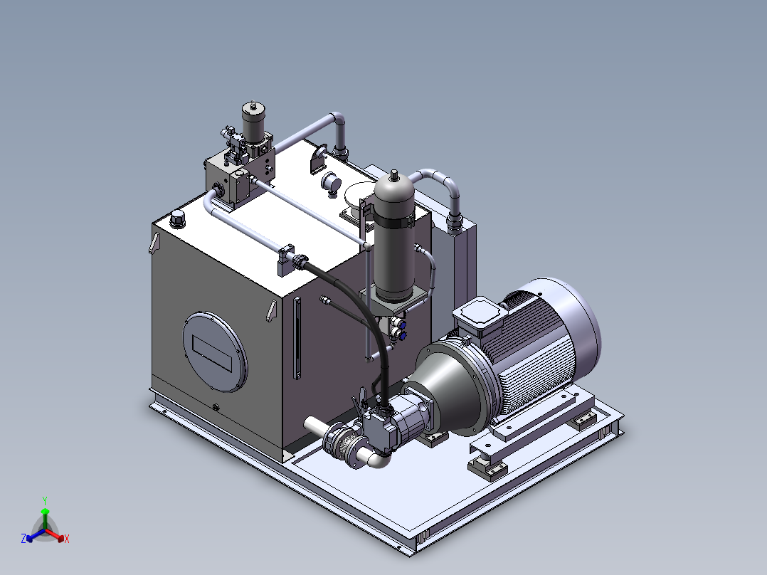 车厢焊接流水线液压泵源正等轴测图