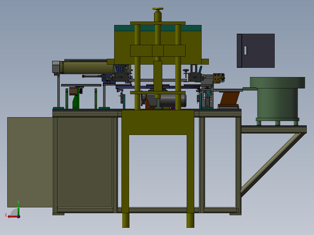 自动丝印机后视图