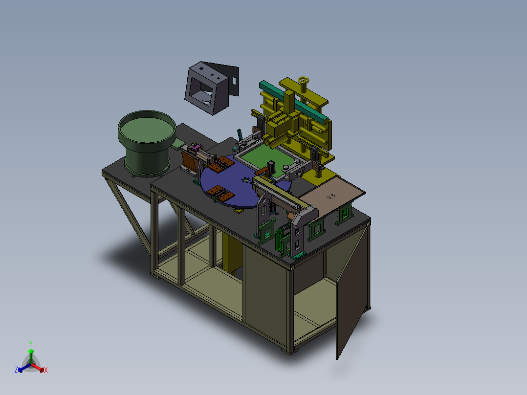 自动丝印机正等轴测图