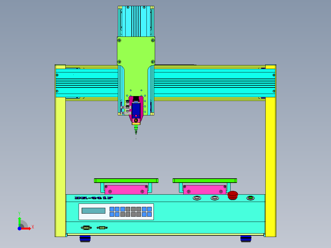 双型点胶机前视图