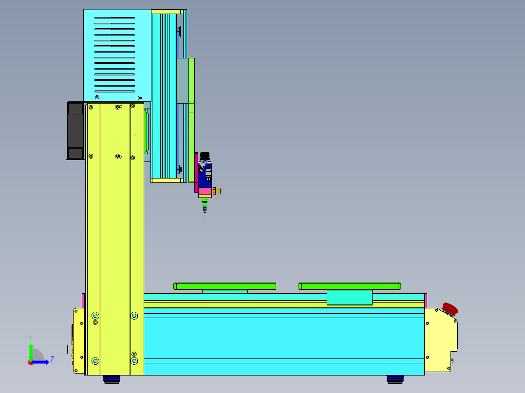 双型点胶机左视图
