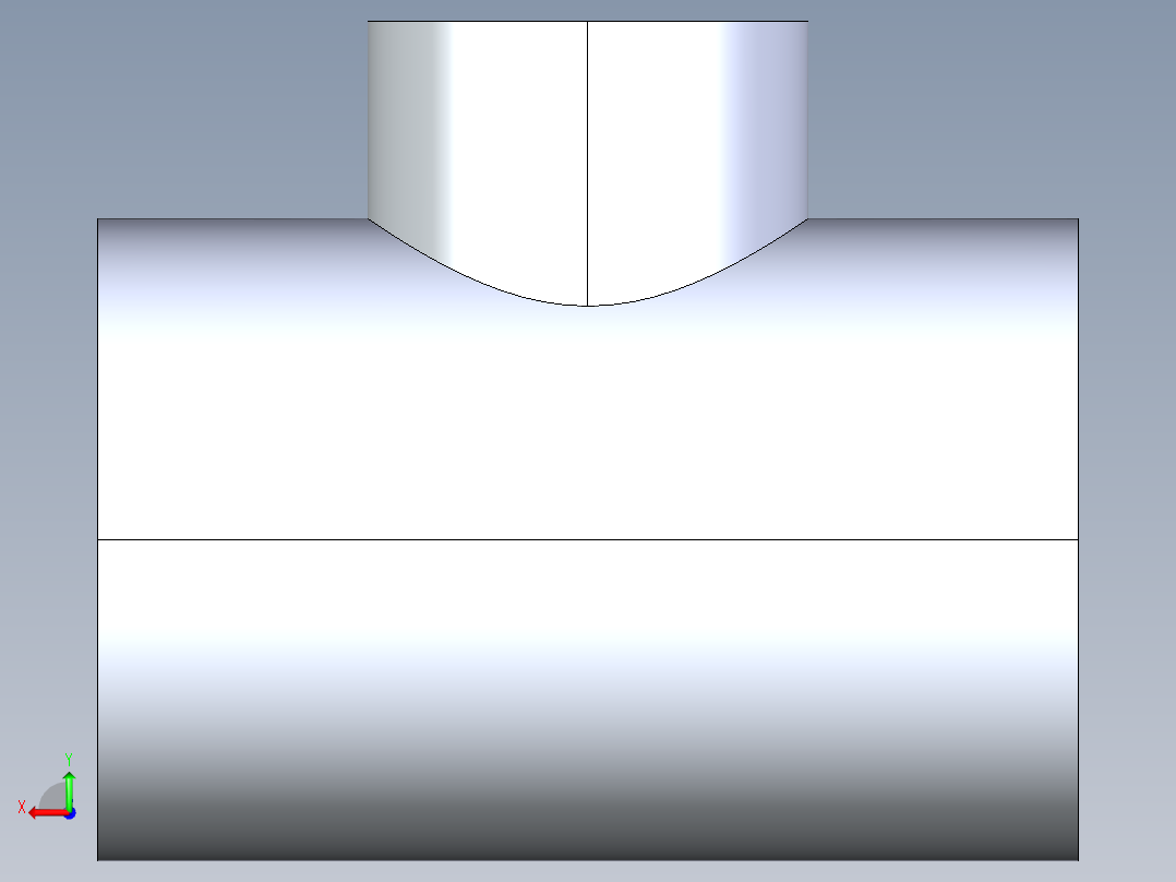 CPVC管件02-Sch80_ReducingTee_SxSxS_9801-338_3.5in x 2in后视图