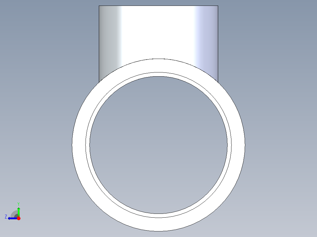 CPVC管件02-Sch80_ReducingTee_SxSxS_9801-338_3.5in x 2in右视图