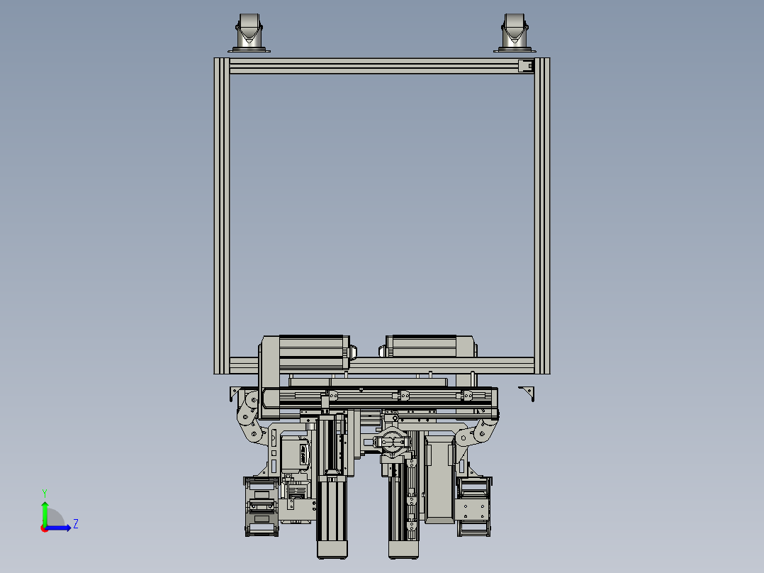 双头滑轨点焊机左视图