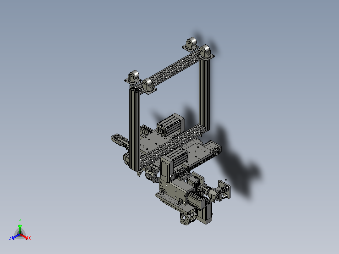 双头滑轨点焊机正等轴测图