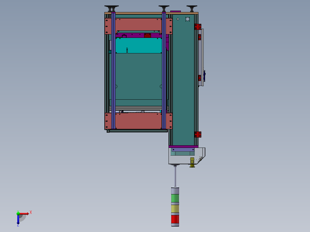SMT贴片机后端输送下板机俯视图