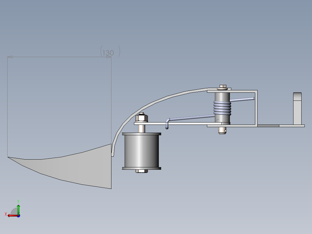浮动机构右后视图