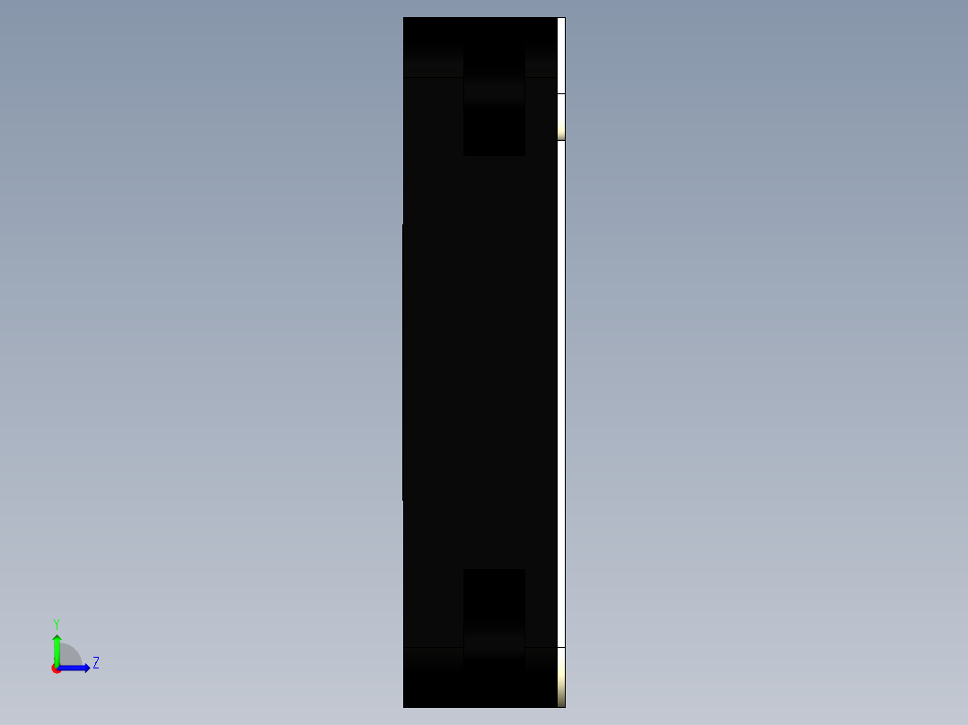 轴流风扇45x45x10毫米左视图