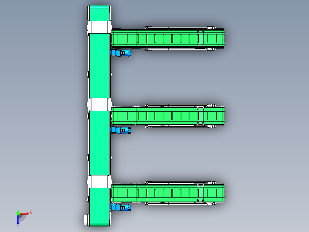斜坡传送带俯视图