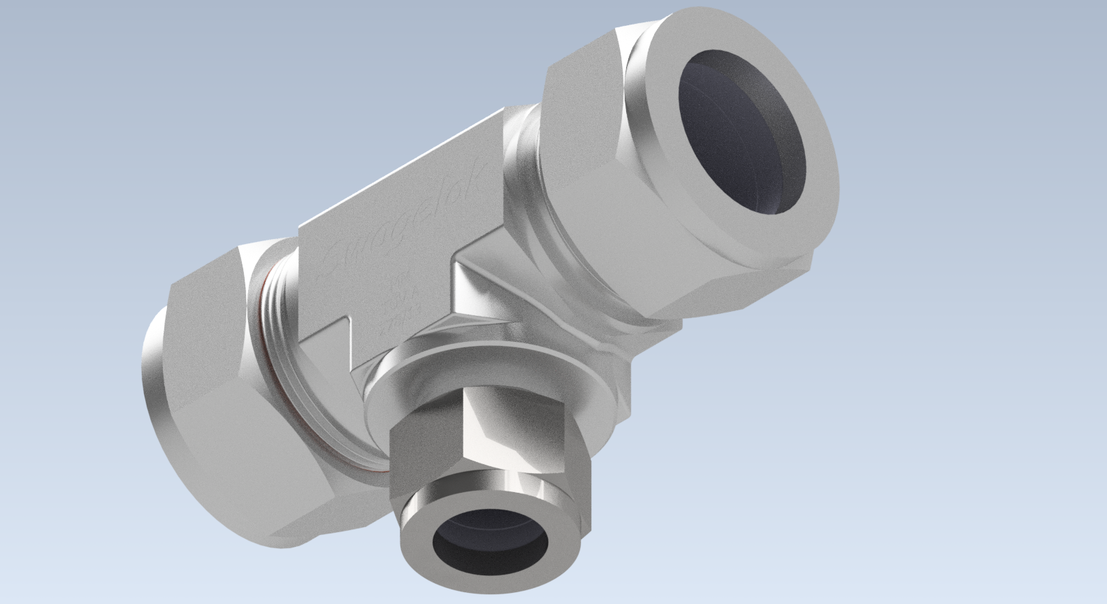 不锈钢世伟洛克卡套管接头，异径三通接头，外径25 mm x 25 mm x 16 mm