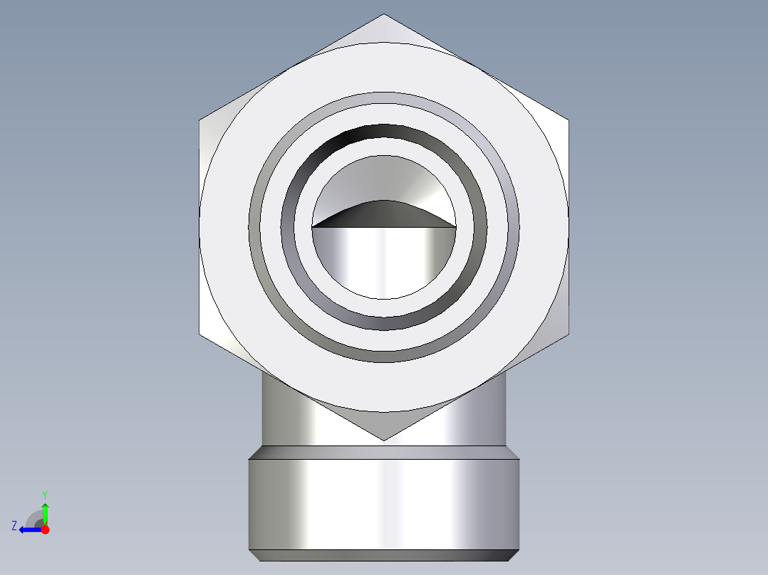 卡套式工业通用硬管接头EO_Bulkhead_elbow_WSV20SOMD71右视图