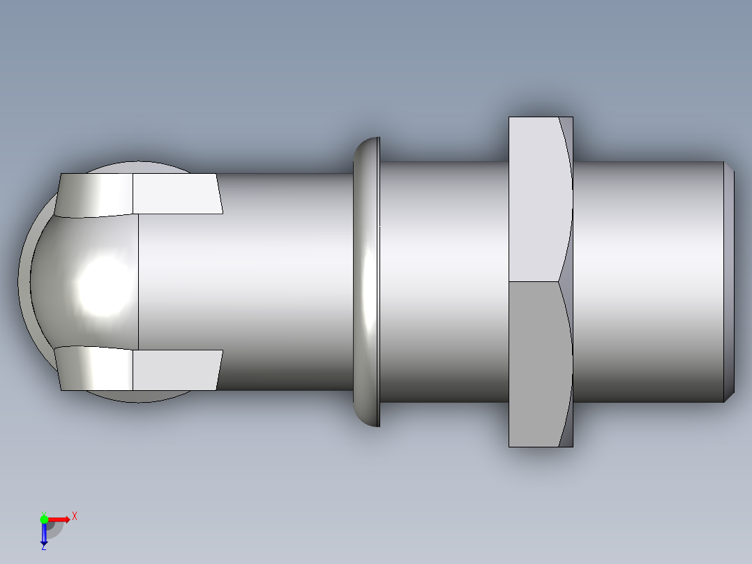 卡套式工业通用硬管接头EO_Bulkhead_elbow_WSV20SOMD71俯视图