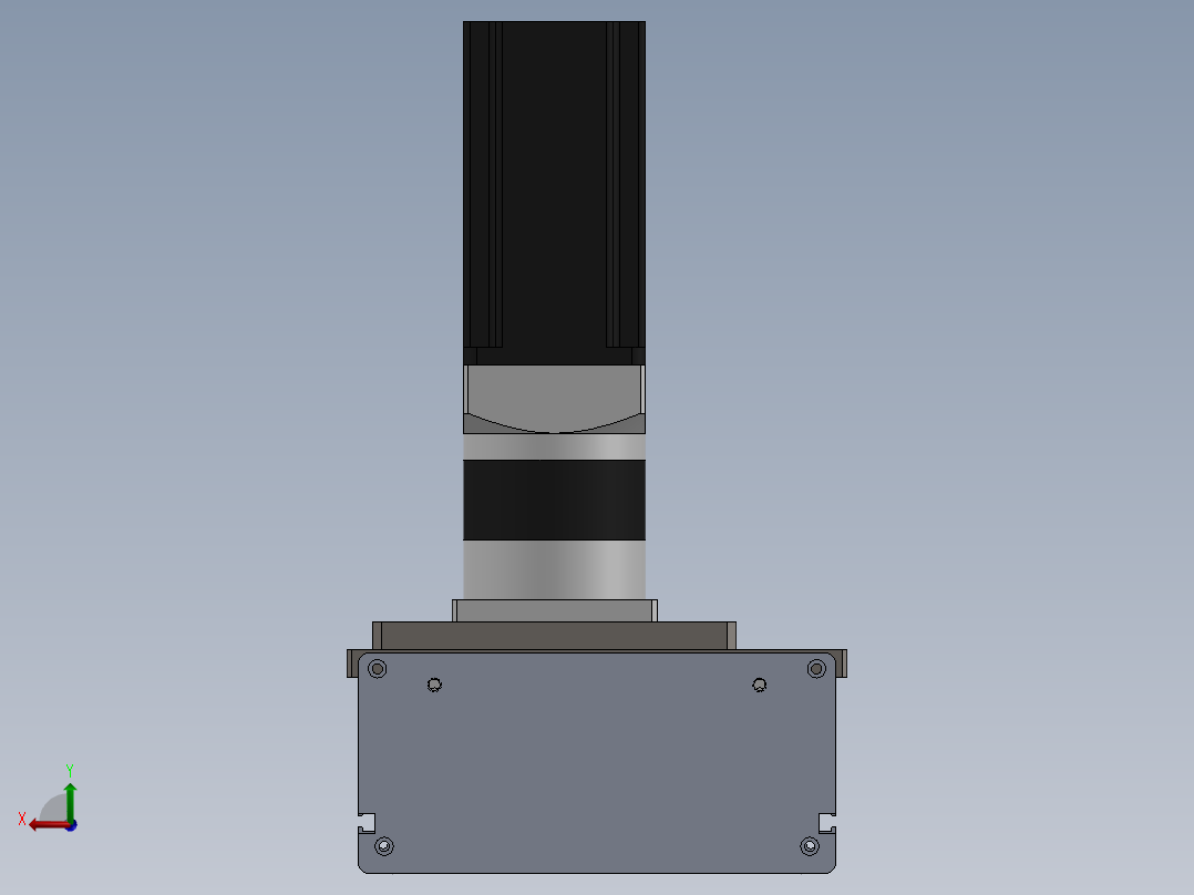 电动滑台模组ZDM210模型后视图