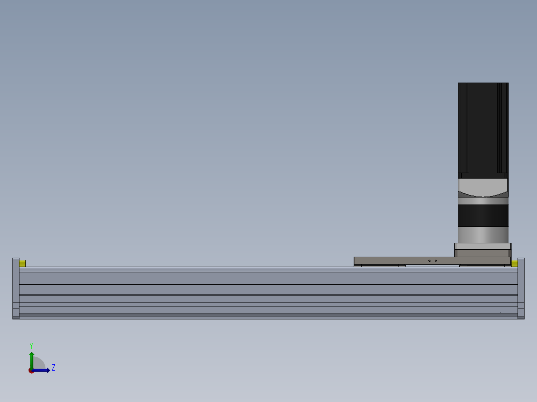 电动滑台模组ZDM210模型左视图