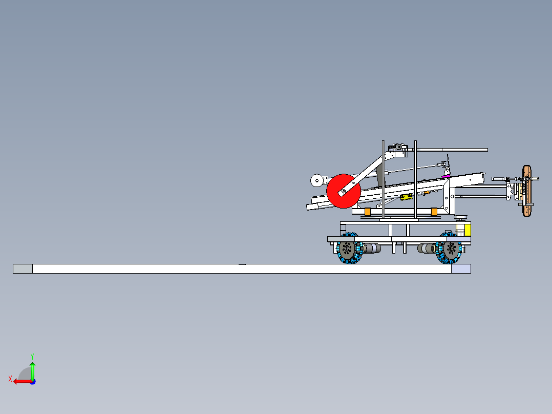 ROBOT 2019 MR1搬运放置全向轮机器人车后视图