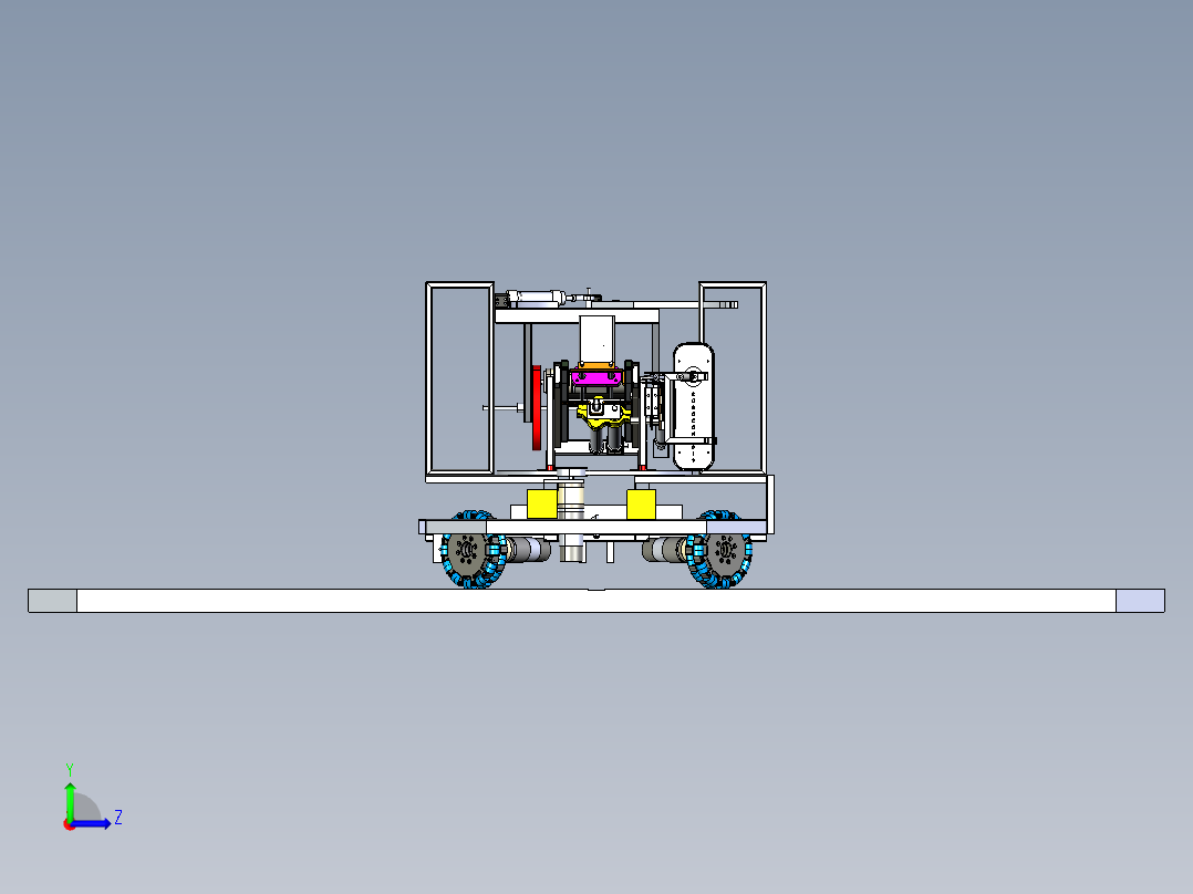 ROBOT 2019 MR1搬运放置全向轮机器人车左视图
