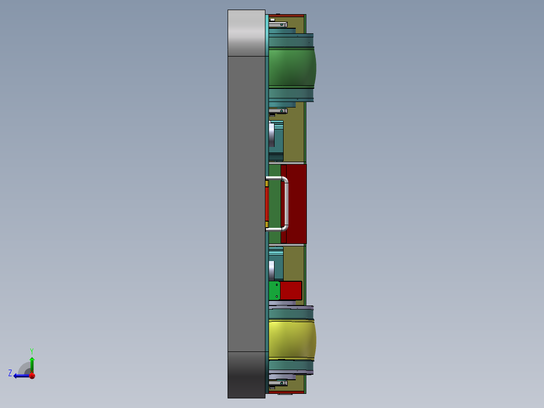 潜伏式AGV小车sw18可编辑右视图