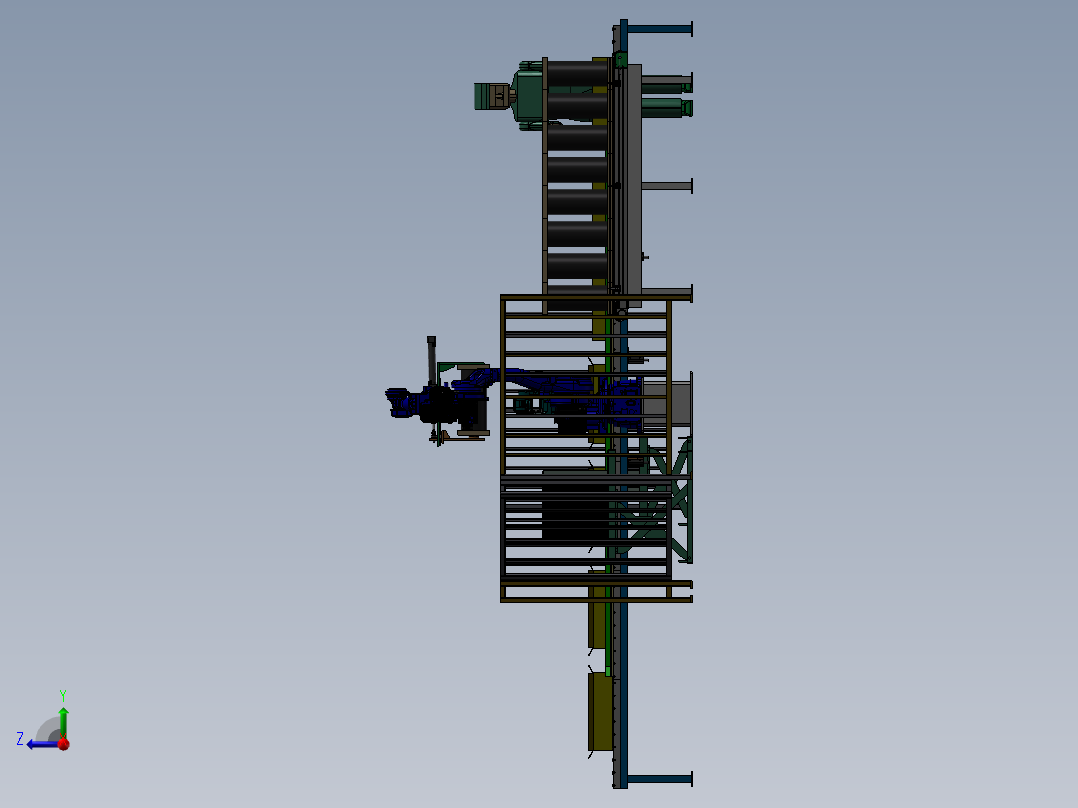 机器人取料装箱线sw14右视图