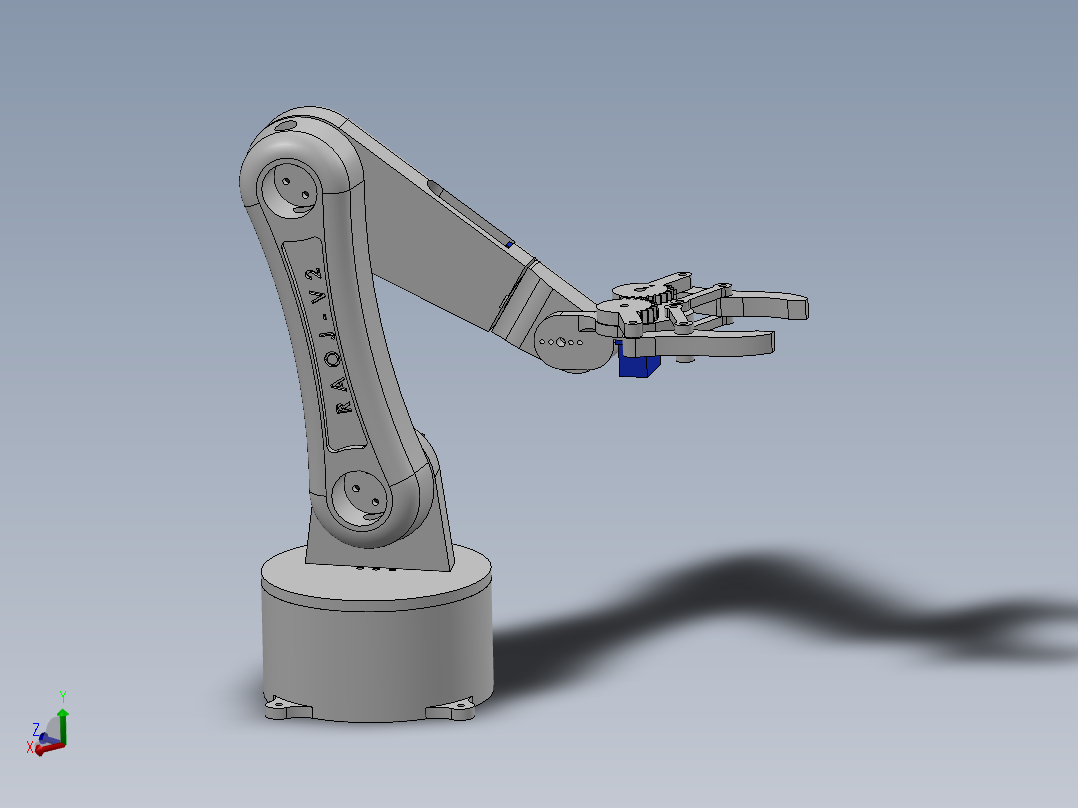 5-dof-robotic-arm-5 SW STL主视图